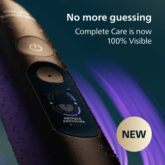 Sonicare Next-Generation DiamondClean 8500 Sonic Electric Toothbrush − with Smart Pressure Feedback, and 18 Settings, Black, HX8514/12 Black New