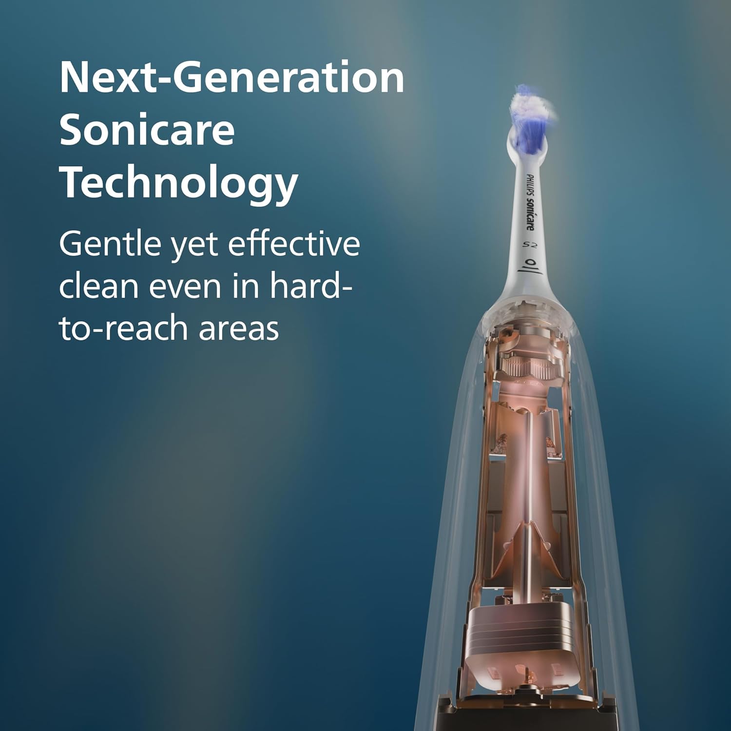Sonicare 7100 Electric Toothbrush, Sonic Toothbrush with App, 4 Brushing Modes and 3 Intensity Levels, Pressure Alert, EasyStart, SmarTimer, White and Navy, 2 Pack, HX7429/01 [New Technology] Sonicare 7100, Dual Pack, Navy/Black