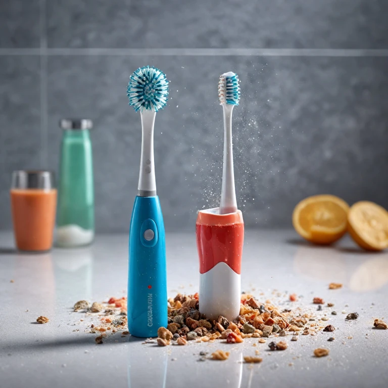 Are electric toothbrushes more effective at removing food particles?