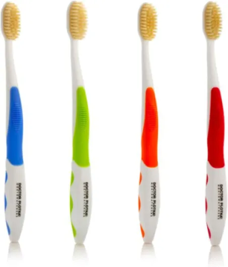 Dr Plotkas Soft Bristle Flossing Toothbrush Manual Soft Toothbrush for Adults, Ultra Clean, Good for Sensitive Teeth and Gums, Variety 4 Pack, Colors May Vary Variety Pack