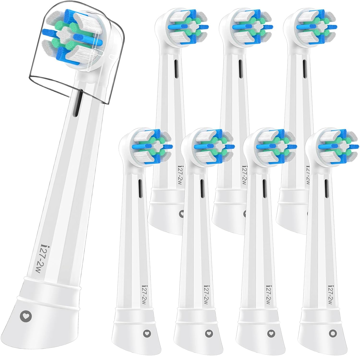 8pcs iO Replacement Heads Compatible with Oral B iO 3 4 5 6 7 8 9 10 Series Electric Toothbrush,IO Toothbrush Heads Compatible with Oral B iO,Medium-Hard bristles Care for Your Teeth,White White 1 Count (Pack of 8)