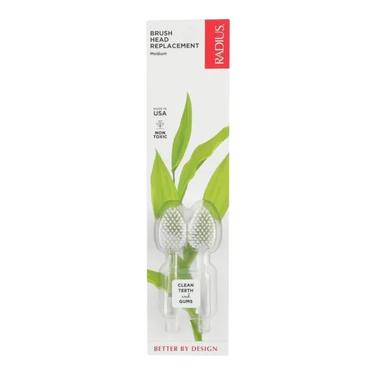 Replacement Toothbrush Heads, Medium Bristles, 2-Count, Improve Gum Health & Reduce Gum Issues, Pack of 1