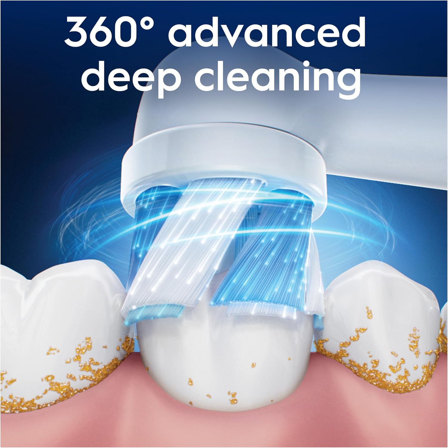 Oral-B iO Series Ultimate Clean, Original Replacement Round Brush Heads, with Crisscross Bristles for Advanced Deep Cleaning and Plaque Removal, Designed for Oral-B iO Electric Toothbrushes, 4 White 4 count (Pack of 1)