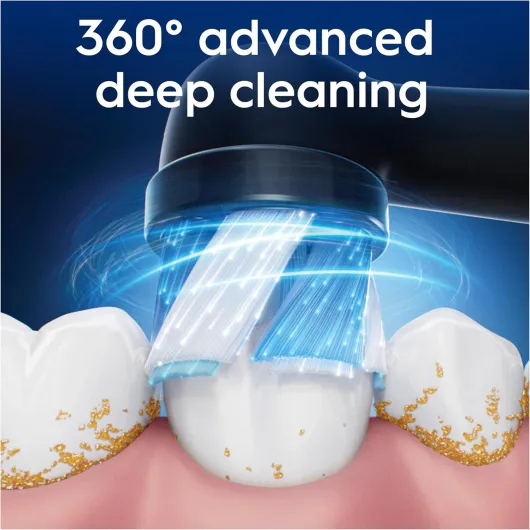 Oral-B iO Ultimate Clean Original Electric Toothbrush Head, Twisted & Angled Bristles for Deeper Plaque Removal, Pack of 6 Toothbrush Heads, Suitable for Mailbox, Black