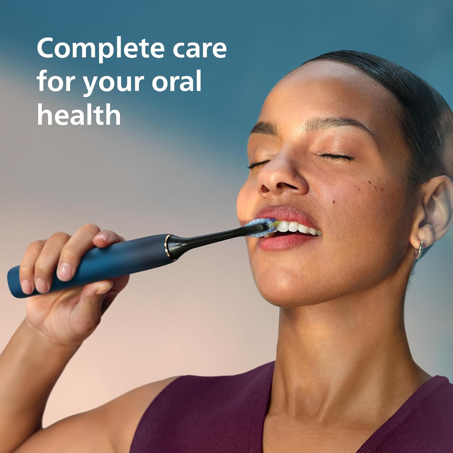 Sonicare DiamondClean 9000 Electric Toothbrush, Special Edition, Sonic Toothbrush with App, Pressure Sensor, 4 Brushing Modes, 3 Intensity Levels, Charging Stand, Aquamarine, Model HX9911/89 Sonicare 9000, Dark Blue, 4 Brush Heads