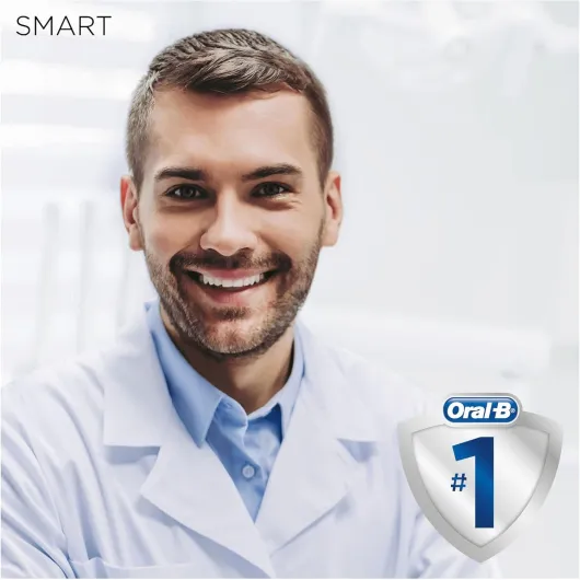 Oral-B Smart 6 Electric Toothbrushes for Adults, App Connected Handle, 3 Toothbrush Heads and Travel Case, 5 Modes, Teeth Whitening, 2 Pin UK Plug, 6000N Smart 7 White