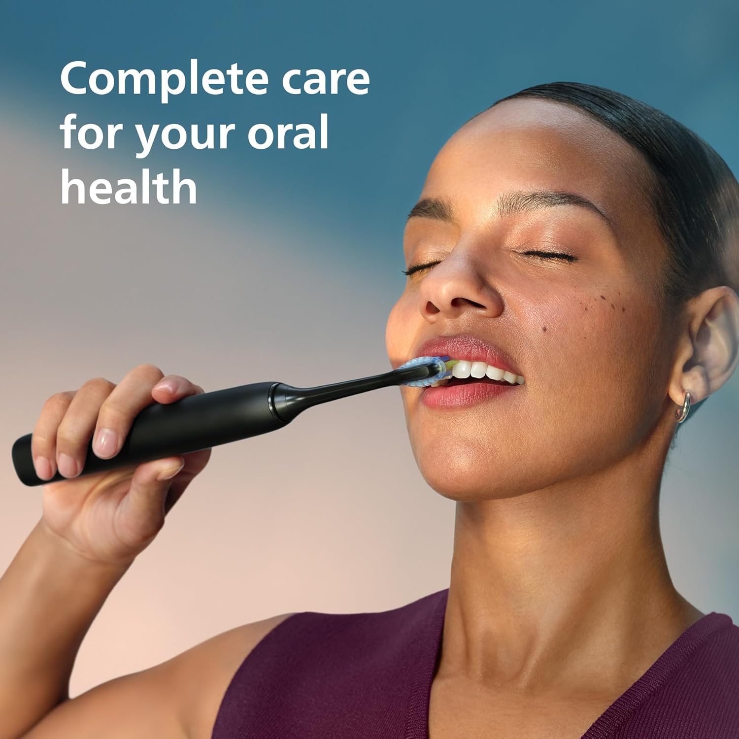 Sonicare DiamondClean 9000 Electric Toothbrush, Sonic Toothbrush with App, Pressure Sensor, 4 Brushing Modes, 3 Intensity Levels, Charging Glass, Black & Rosegold, Dual Pack, Model HX9914/57 Sonicare 9000, Black/Rosegold