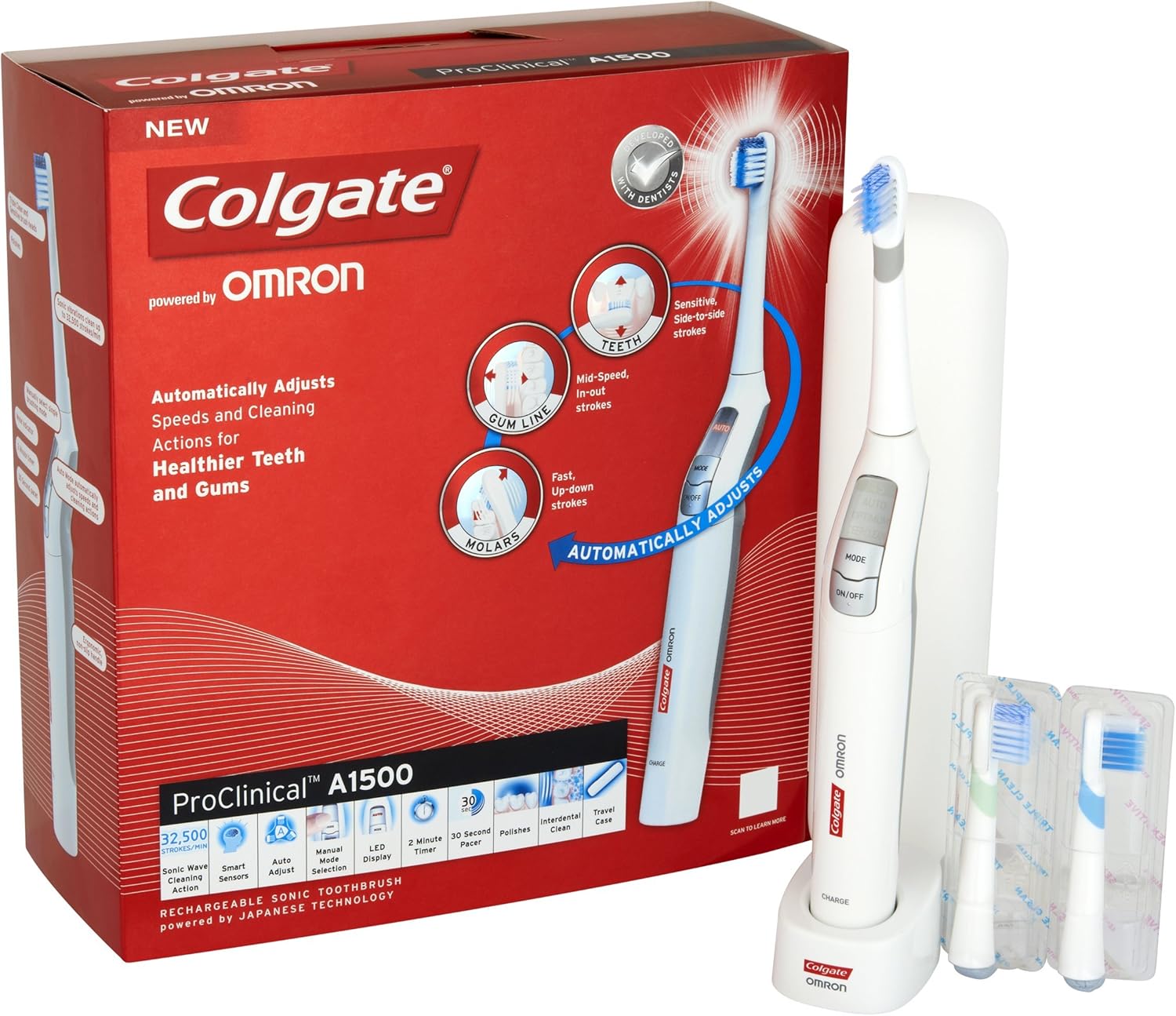 A1500 ProClinical Rechargeable Electric Toothbrush - White