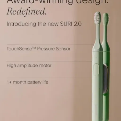 SURI 2.0 Sonic Electric Toothbrush Review: a slick eco brush that actually feels good to use