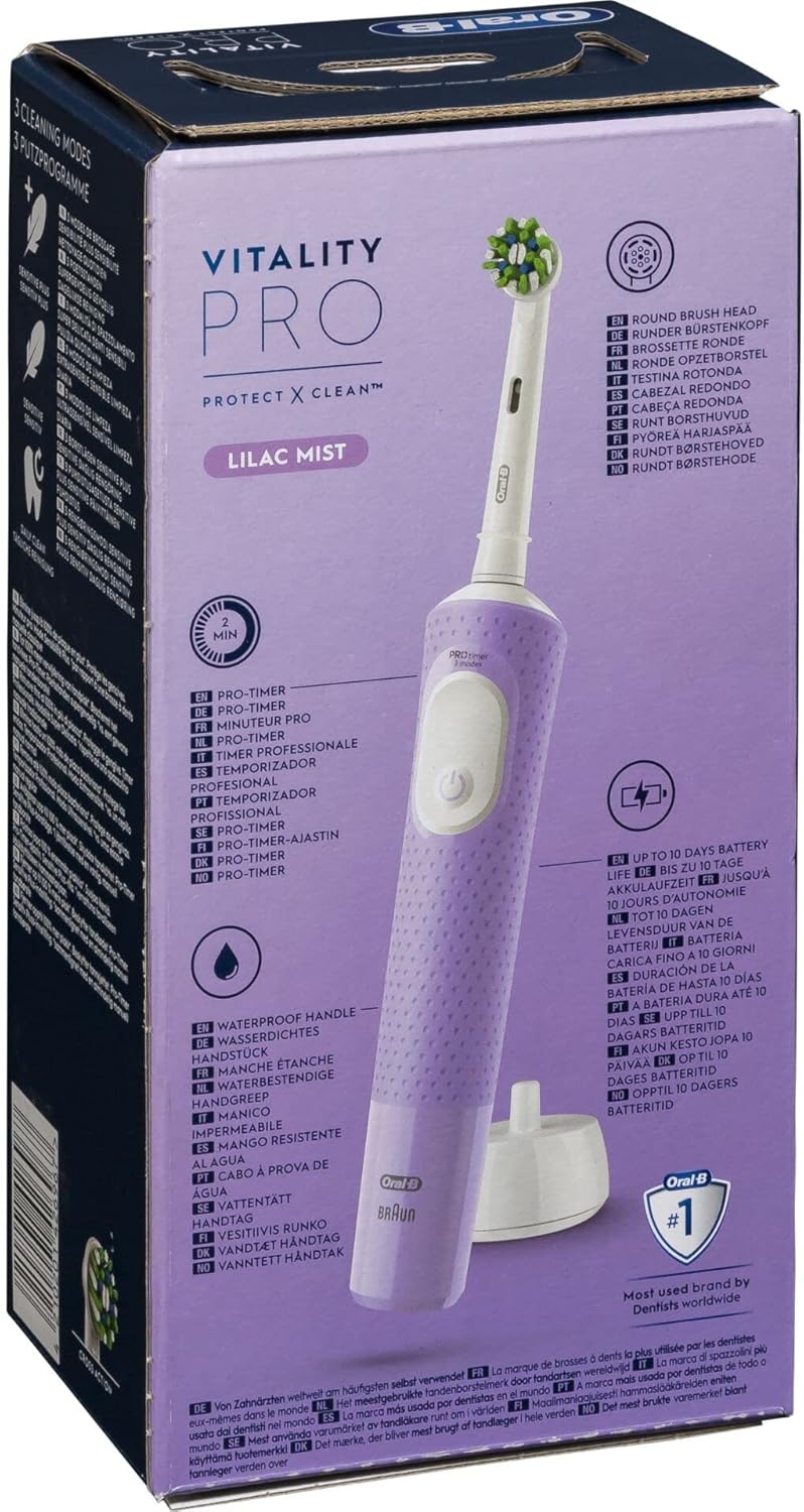Oral-B Vitality Pro Purple 1 count (Pack of 1)